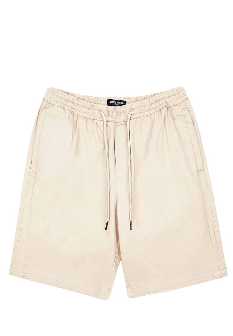 Private Stitch Signature Moustache Drawstring Shorts Khaki