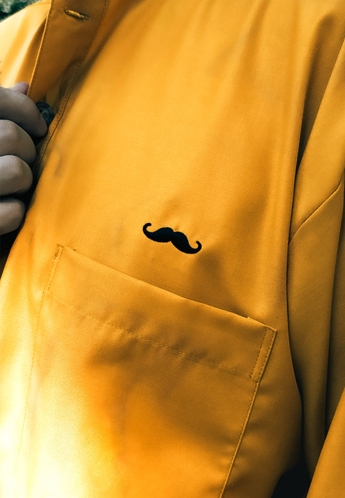 Private Stitch Signature Moustache Mustard Yellow Stylish Kurta