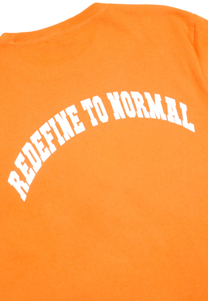 Private Stitch Oversized Graphic T-Shirt - Orange