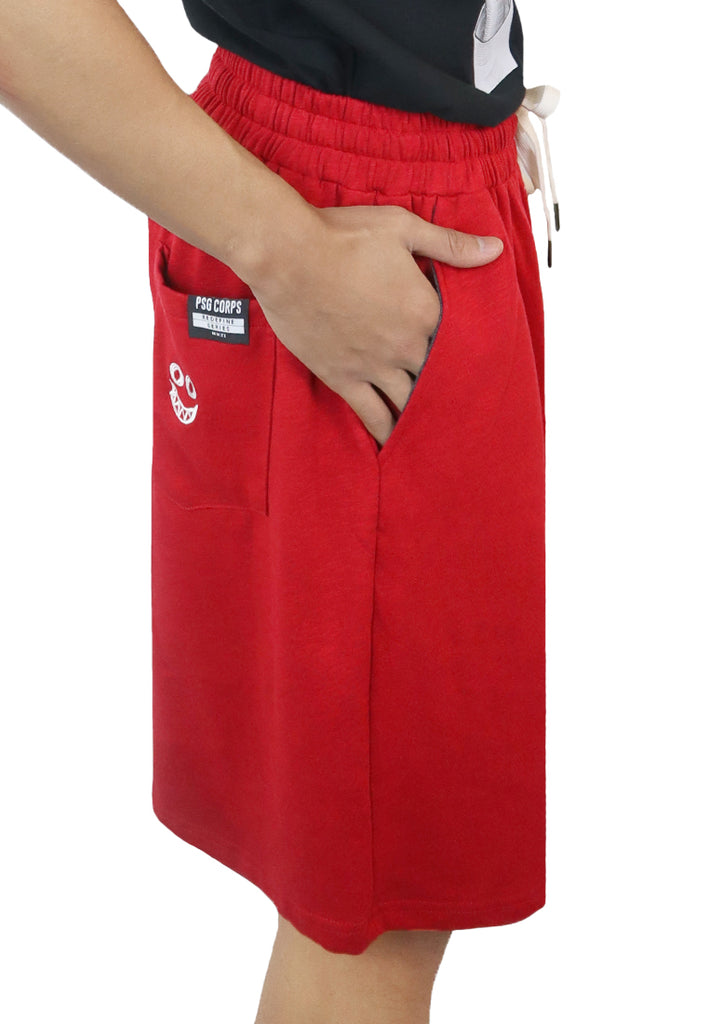PSG BY PRIVATE STITCH Drawstring Sweat Shorts - Red