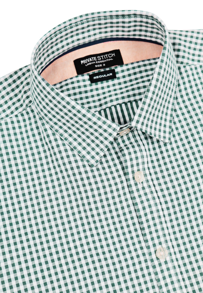 PRIVATE STITCH Signature Moustache Gingham Shirt