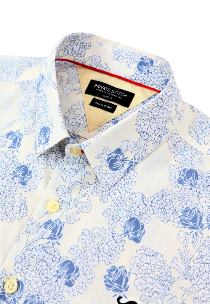 PRIVATE STITCH Signature Moustache Floral Shirt