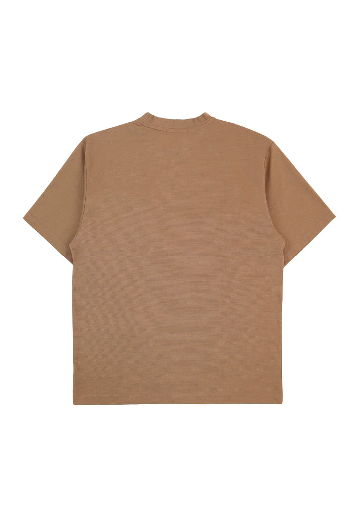 PSG BY PRIVATE STITCH Mock Neck Oversized Tee - Brown