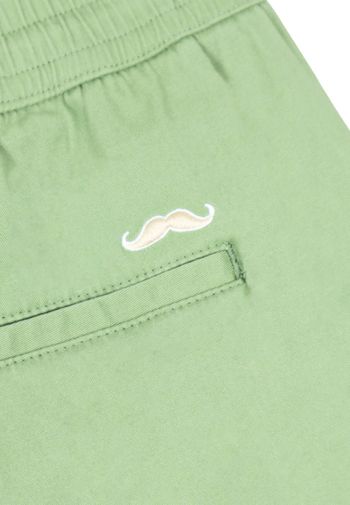 Private Stitch Signature Moustache Drawstring Shorts - Green