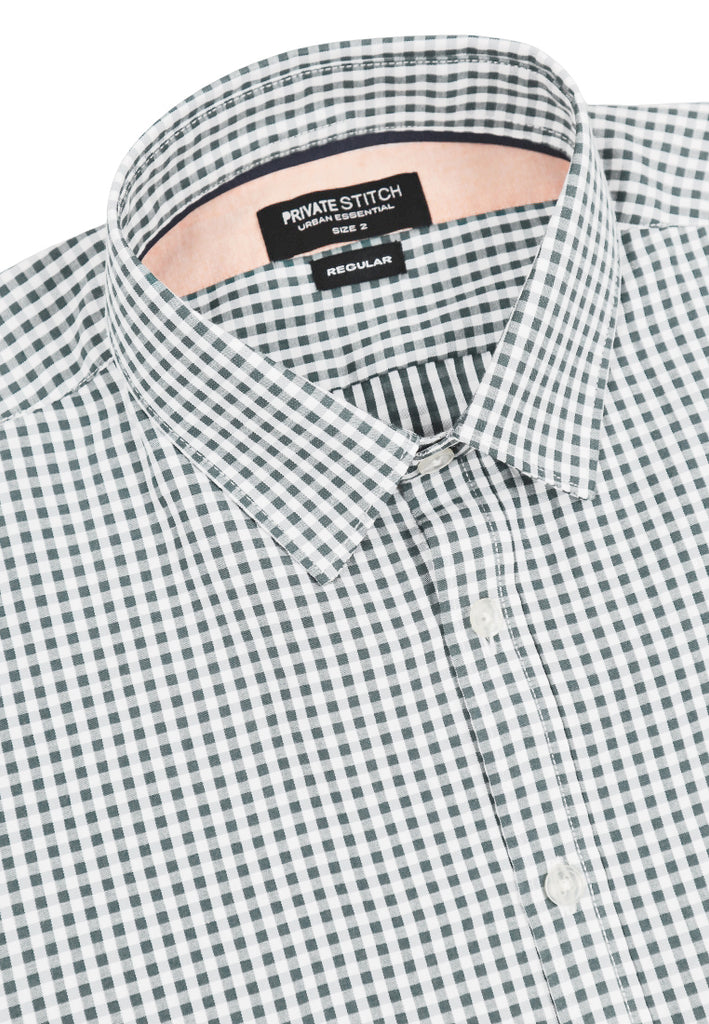PRIVATE STITCH Signature Moustache Gingham Shirt