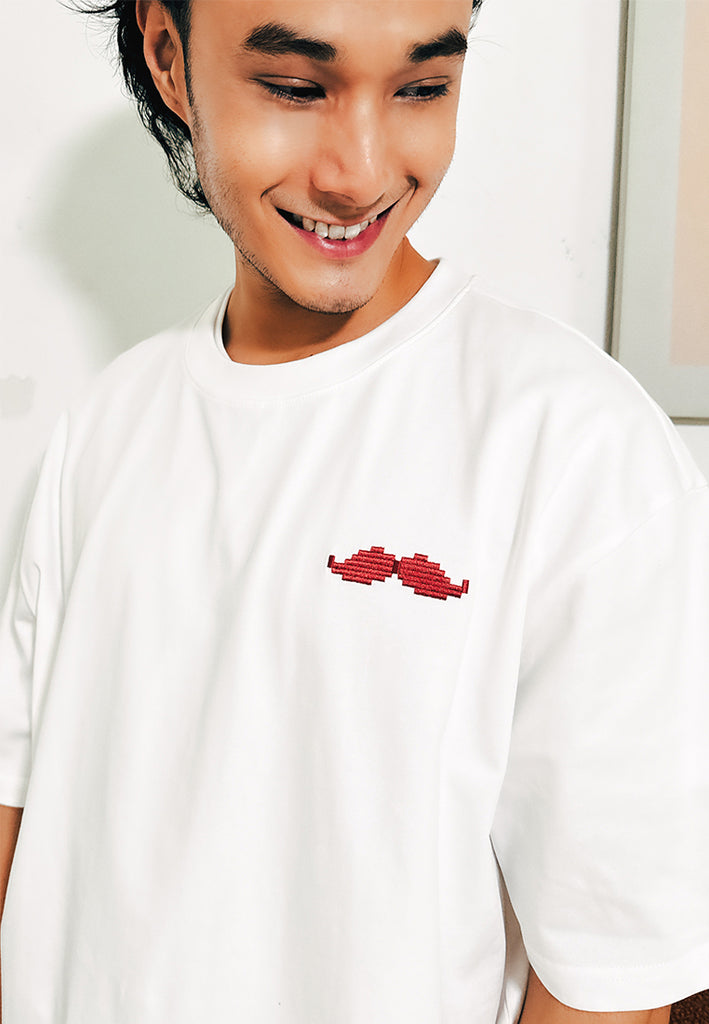 PSG By PRIVATE STITCH StacheCode White Tee