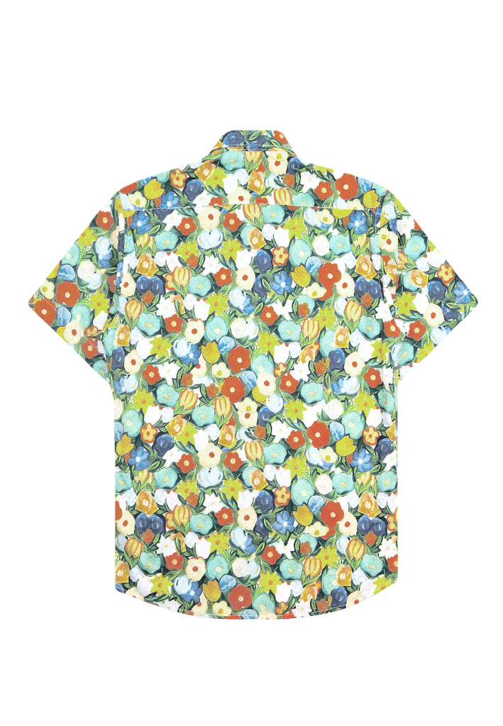 PRIVATE STITCH Reversed Tropical Bloom Floral Shirt