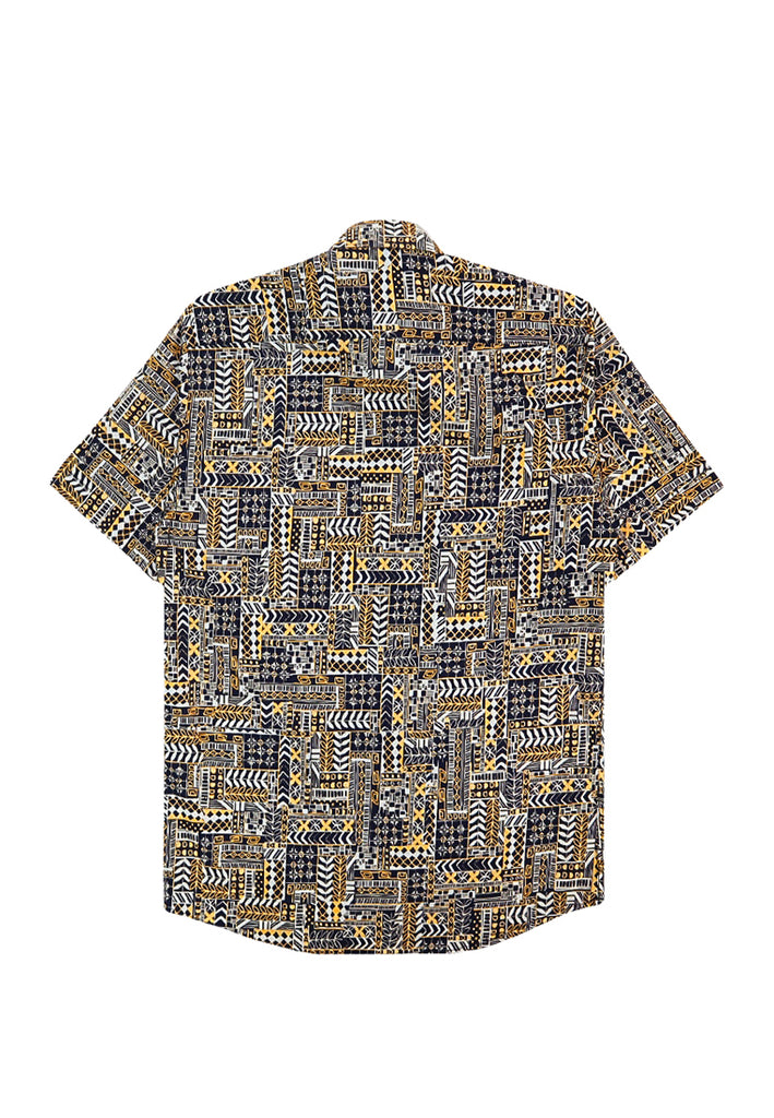 PRIVATE STITCH Signature Moustache Heritage Print Shirt