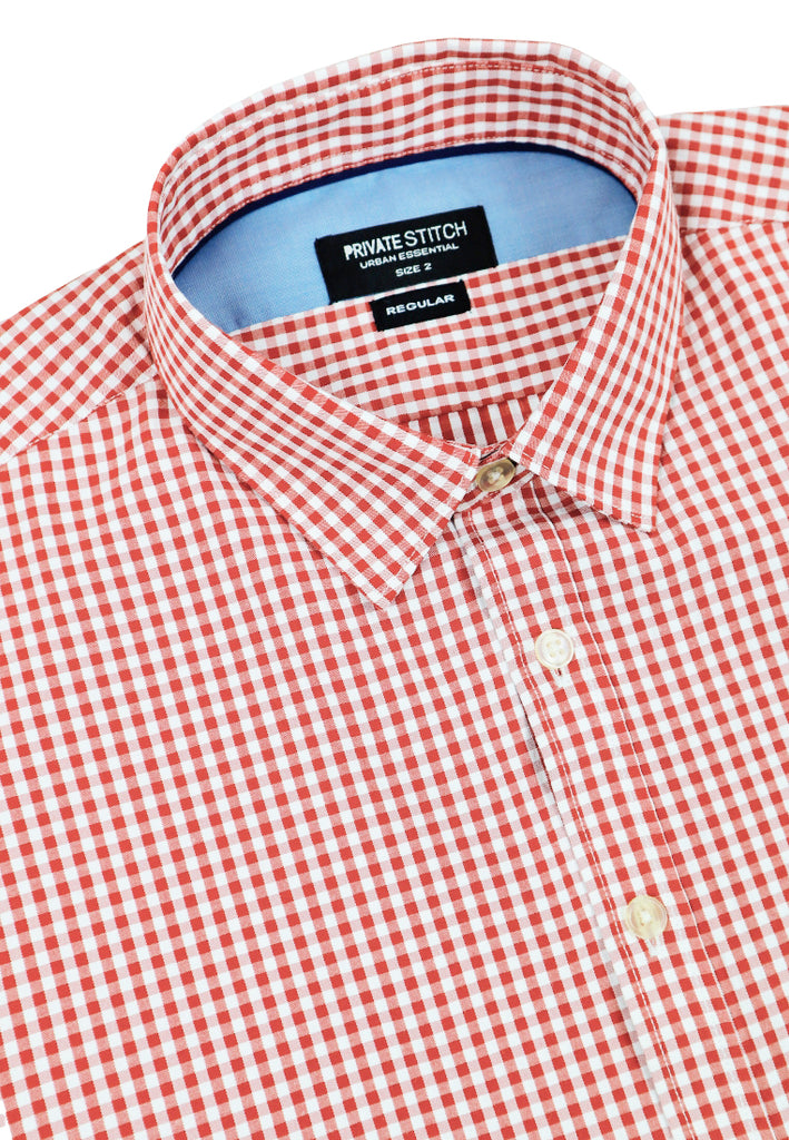 PRIVATE STITCH Signature Moustache Gingham Shirt