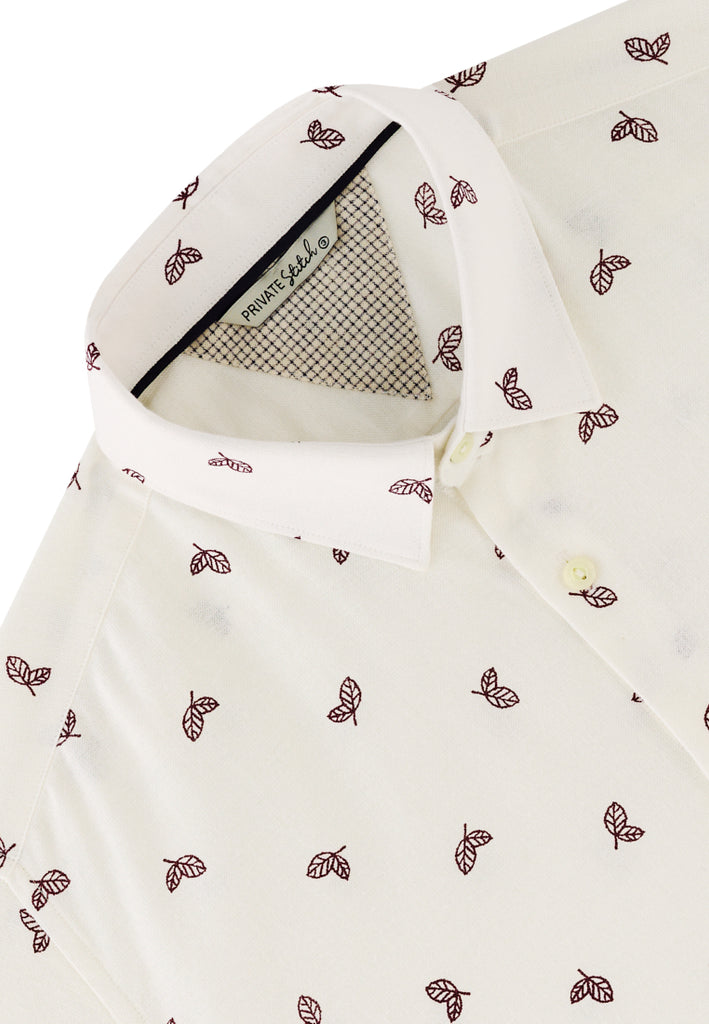 PRIVATE STITCH Leaf Whisper Floral Shirt