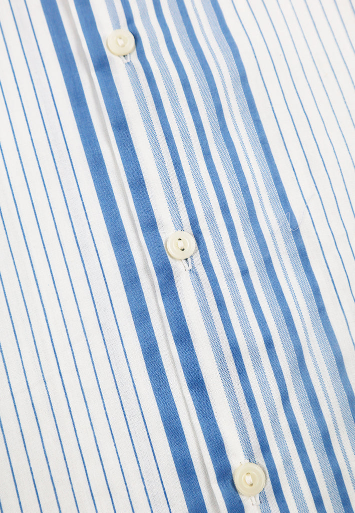 PPRIVATE STITCH Signature Moustache Camp Collar Stripe Shirt