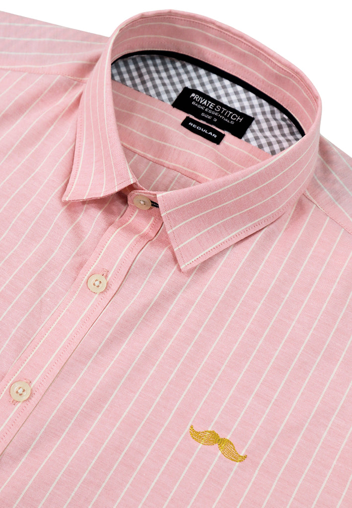 PRIVATE STITCH Signature Moustache Stripe Shirt