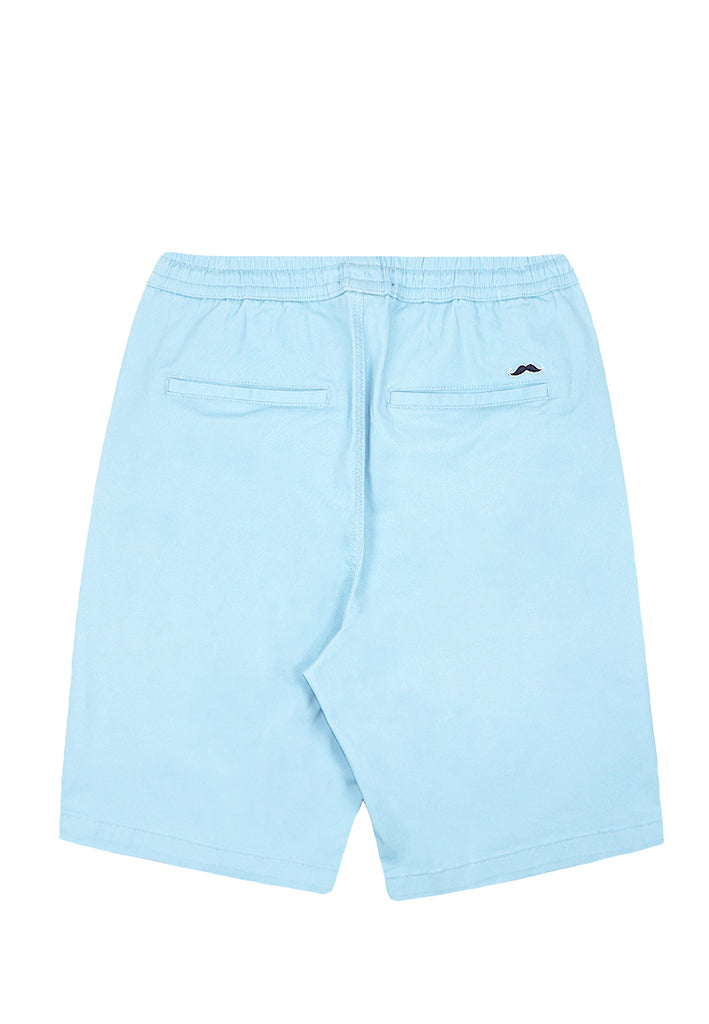 Private Stitch Signature Moustache Drawstring Shorts - Light Blue