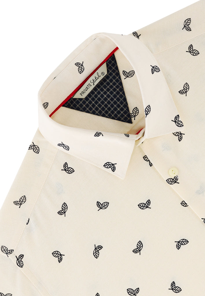 PRIVATE STITCH Leaf Whisper Floral Shirt