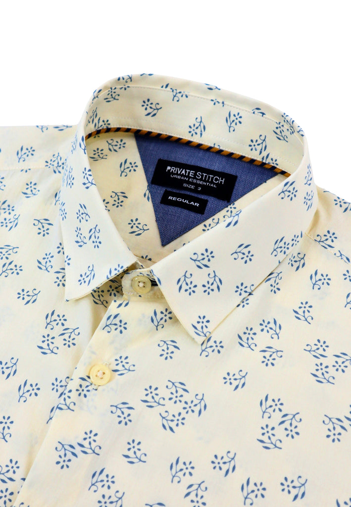 PRIVATE STITCH Signature Moustache Floral Shirt