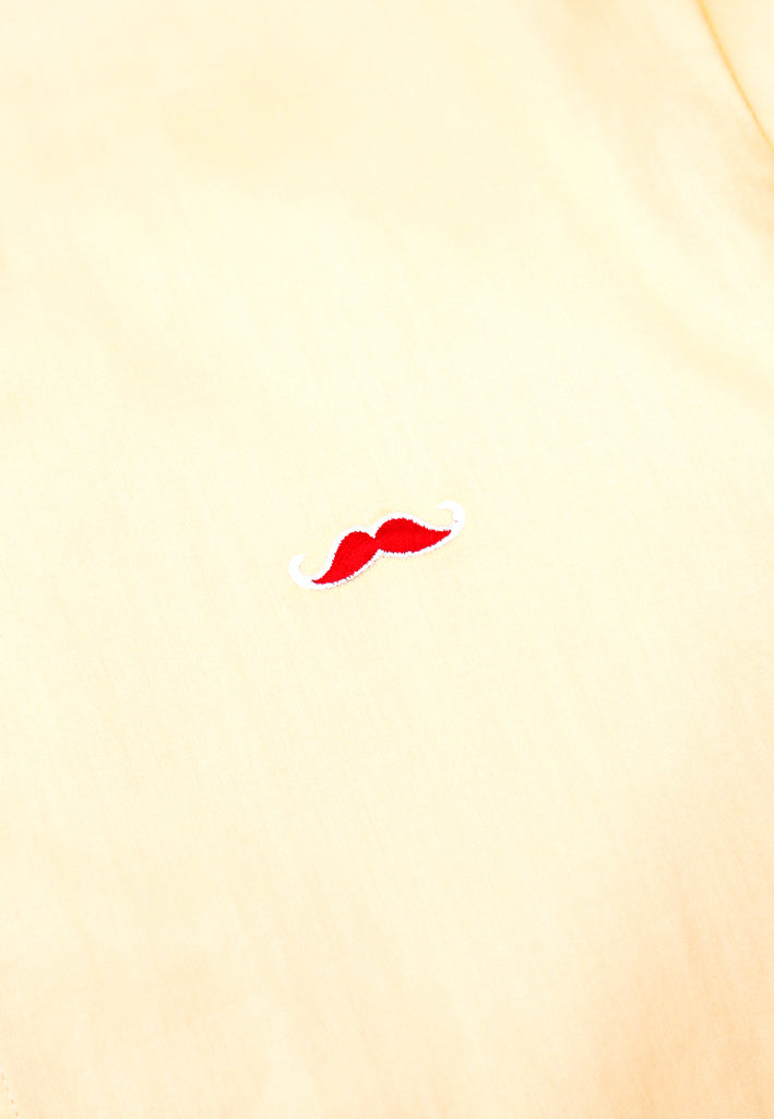 PRIVATE STITCH Signature Moustache Mandarin Collar Shirt