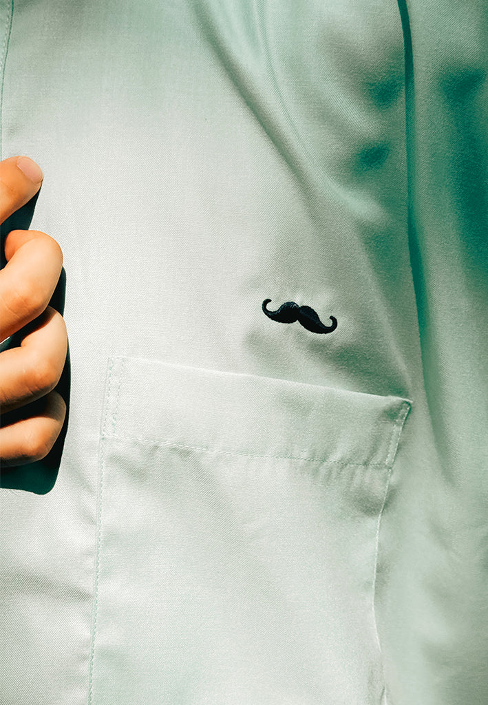 Private Stitch Signature Moustache Mint Green Stylish Kurta