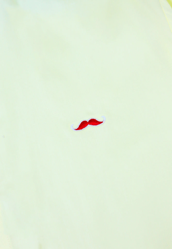 PRIVATE STITCH Signature Moustache Mandarin Collar Shirt