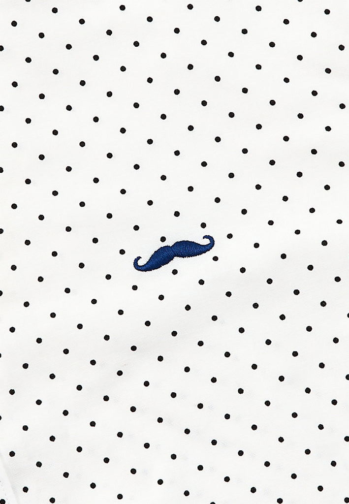 PRIVATE STITCH Signature Moustache Plain & Polka Shirt