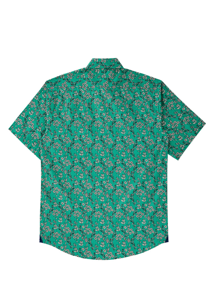PRIVATE STITCH Jade Blossom Floral Shirt