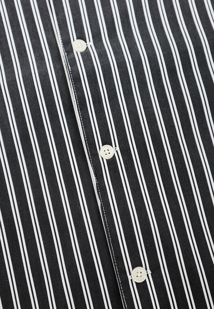 PRIVATE STITCH Camp Collar Stripe Shirt