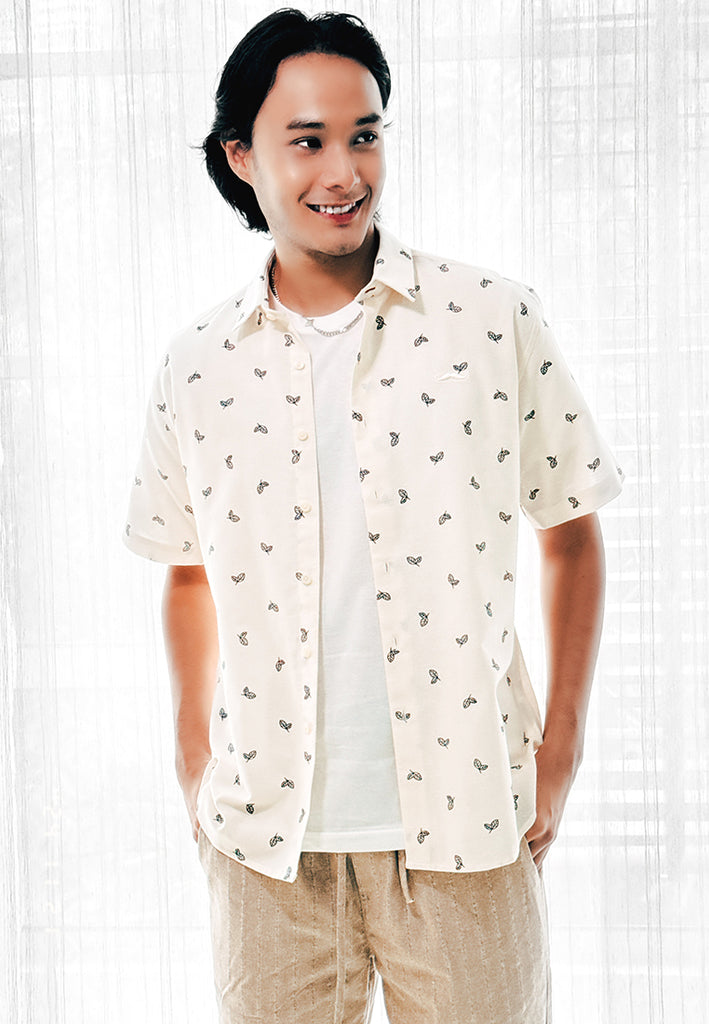 PRIVATE STITCH Leaf Whisper Floral Shirt