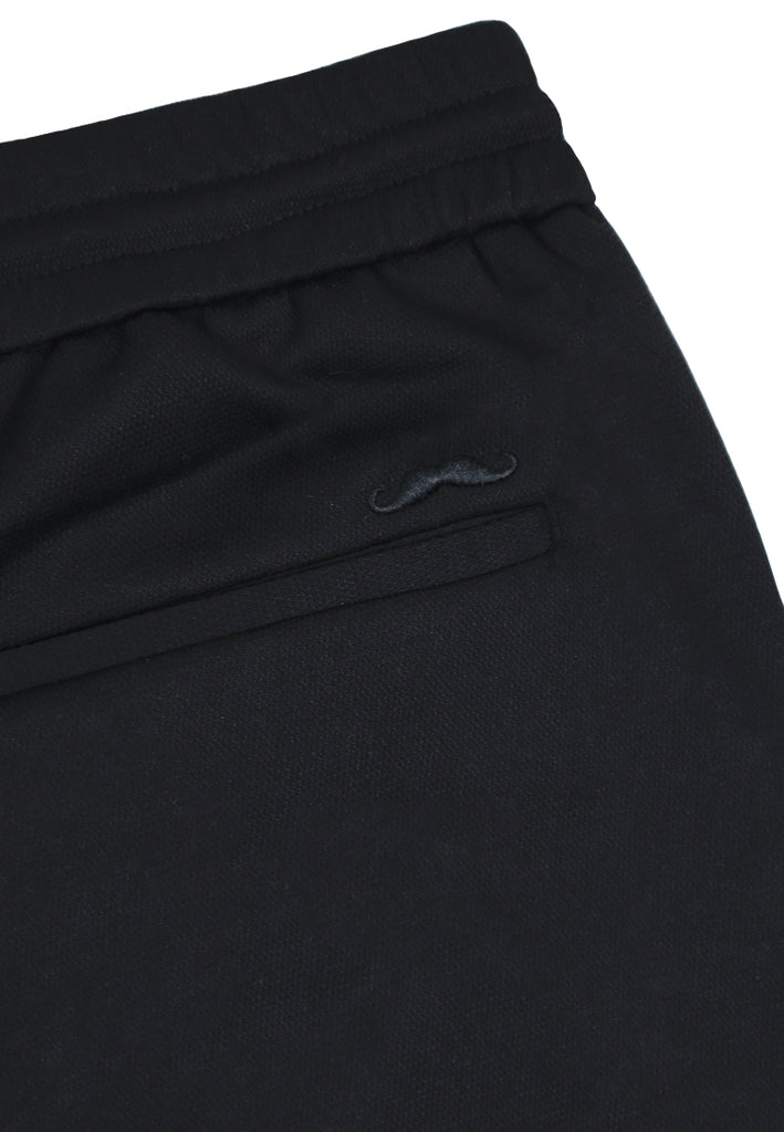 Private Stitch Roll-up Cuffs Jogger Slack Pant - Black