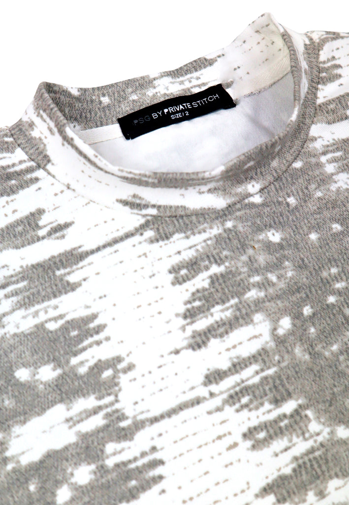 PSG By PRIVATE STITCH PixelStache Grey Wave Tee