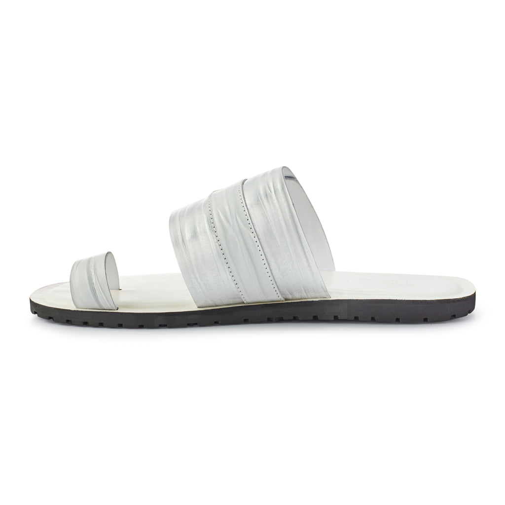 Cortez Slip On Leather Sandal - White