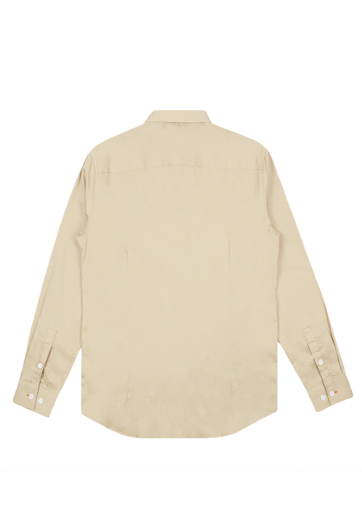 Private Stitch Signature Moustache Slim Fit Shirt - Khaki