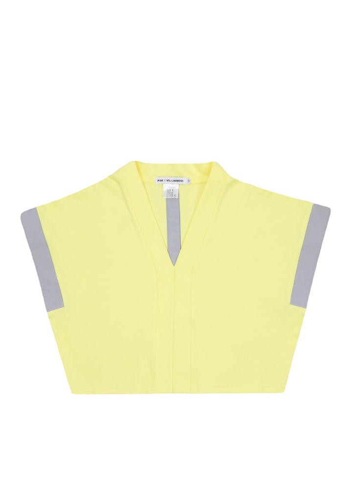 PSG X VIL-LIAMOOI Ladies V-neck Collar Cropped Top - Yellow
