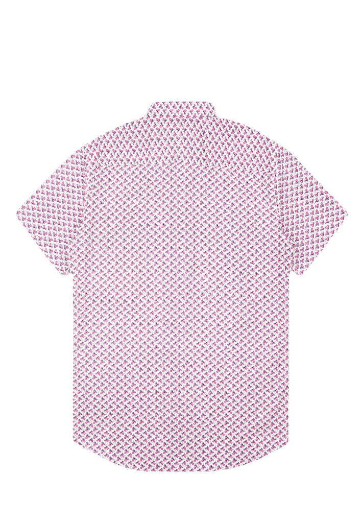 Private Stitch Floral Printed Shirt - Pink