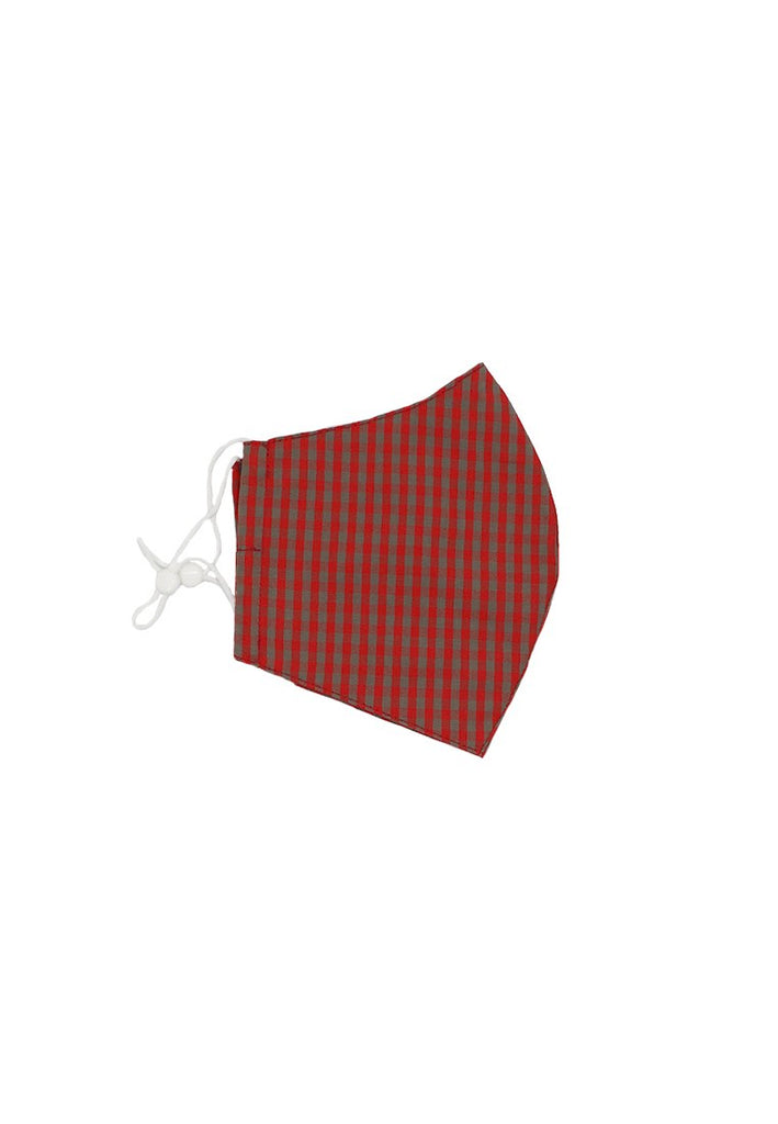Private Stitch Checkered Stylish Face Mask - Red