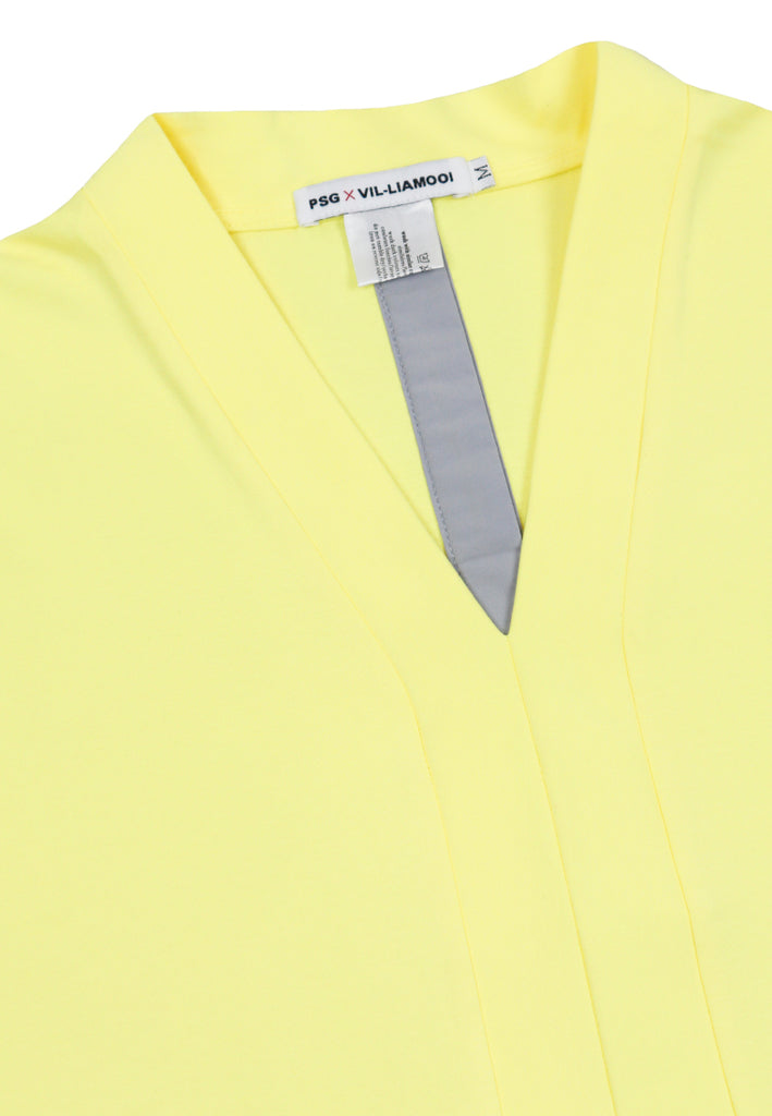 PSG X VIL-LIAMOOI Ladies V-neck Collar Cropped Top - Yellow