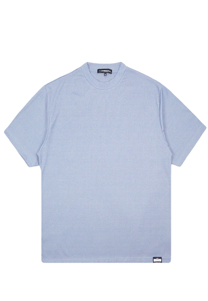 PSG BY PRIVATE STITCH Mock Neck Oversized Tee - Blue