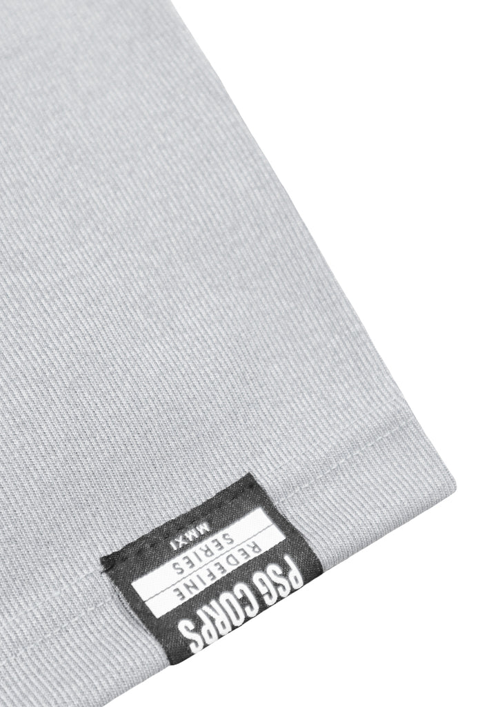 PSG BY PRIVATE STITCH Mock Neck Oversized Tee - Grey