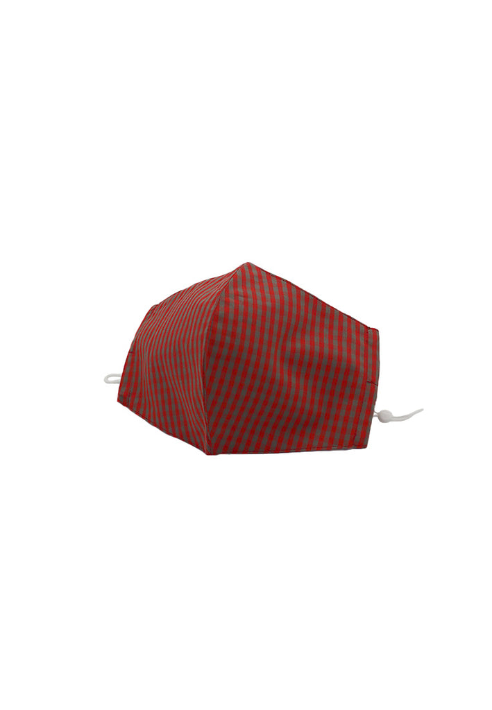Private Stitch Checkered Stylish Face Mask - Red