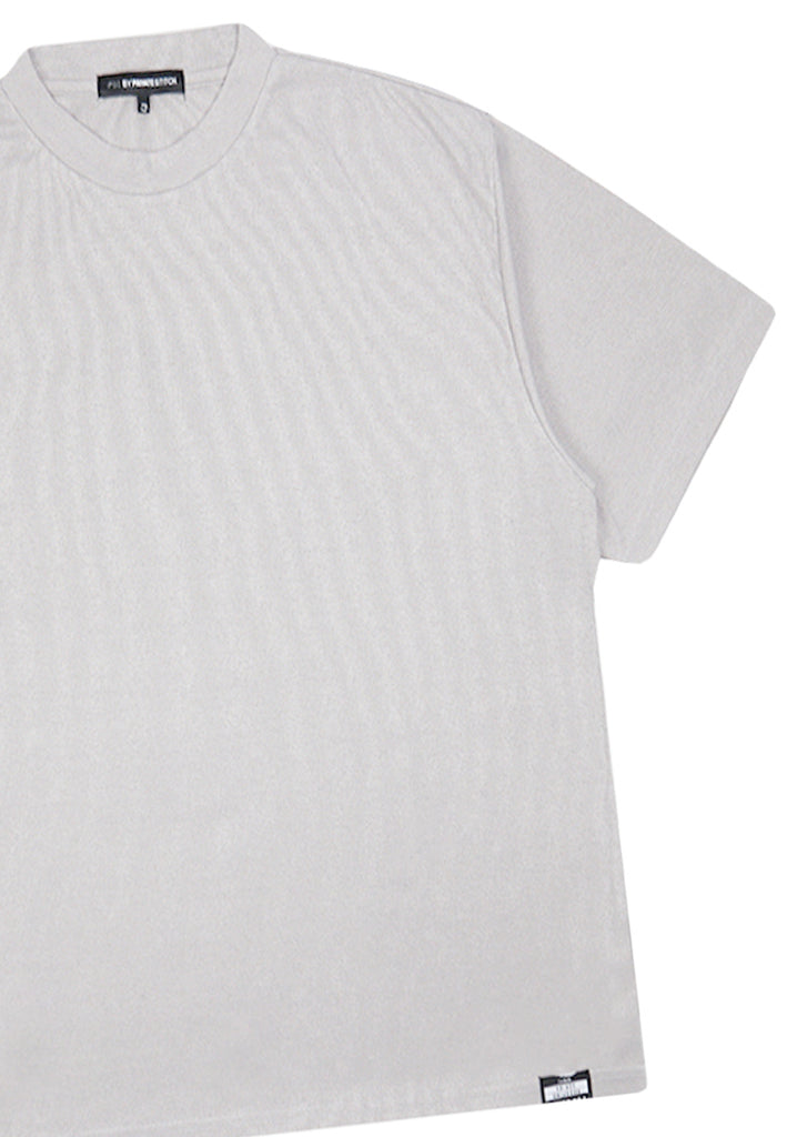 PSG BY PRIVATE STITCH Mock Neck Oversized Tee - Grey