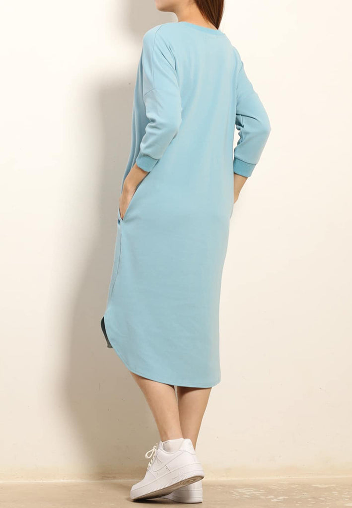 PSG X VIL-LIAMOOI Ladies Curved Hem Midi Dress - Blue