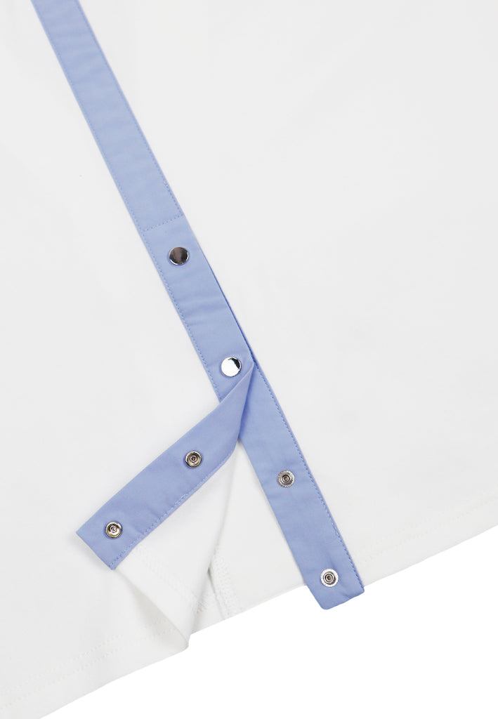 PSG X VIL-LIAMOOI Ladies V-neck Collar Cropped Top - White