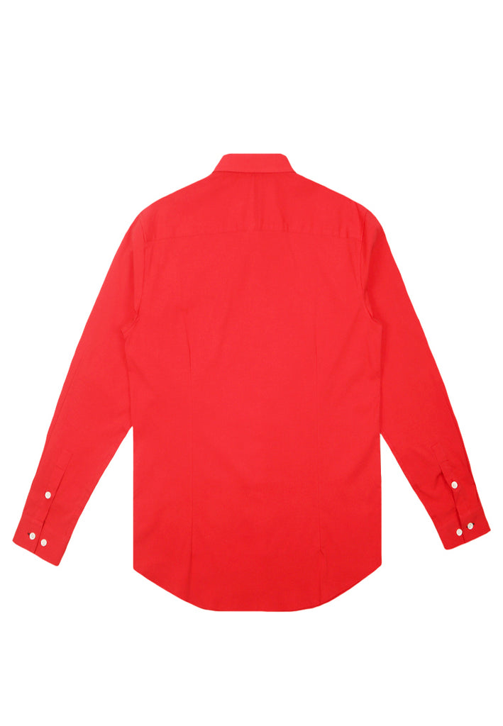 Private Stitch Signature Moustache Slim Fit Shirt - Red