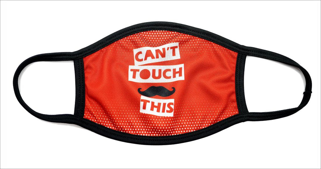 Private Stitch 'Can't Touch This' Knitted Face Mask-Red