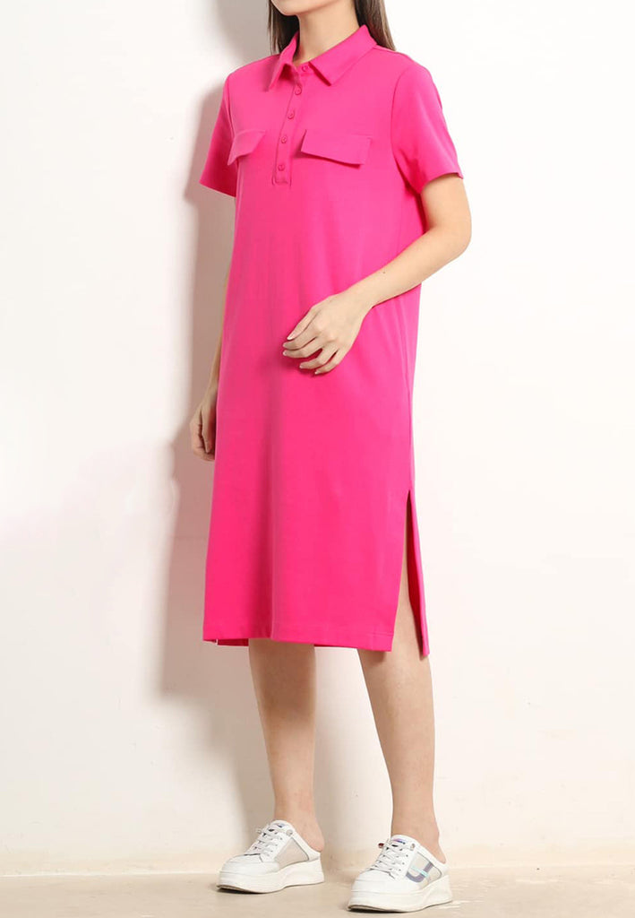 PSG X VIL-LIAMOOI Ladies Collared Midi Dress - Pink