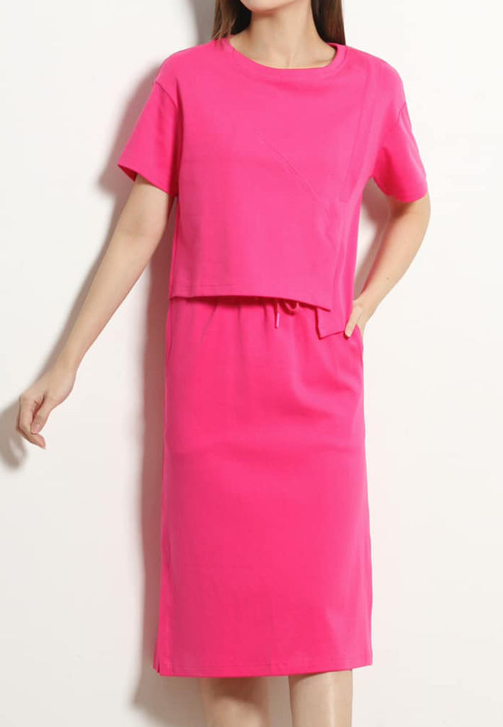 PSG X VIL-LIAMOOI Ladies Straight Fit Midi Skirt - Pink