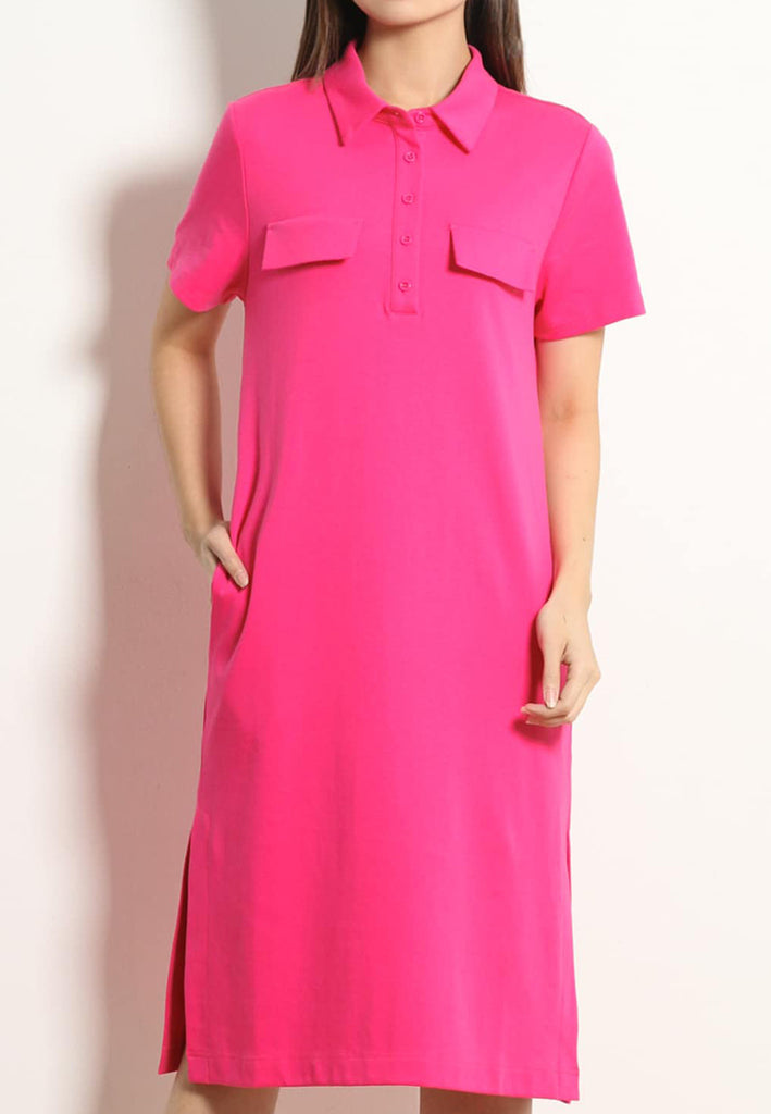 PSG X VIL-LIAMOOI Ladies Collared Midi Dress - Pink