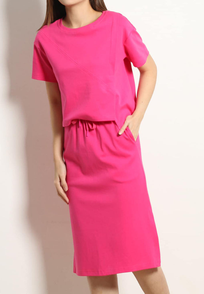 PSG X VIL-LIAMOOI Ladies Straight Fit Midi Skirt - Pink