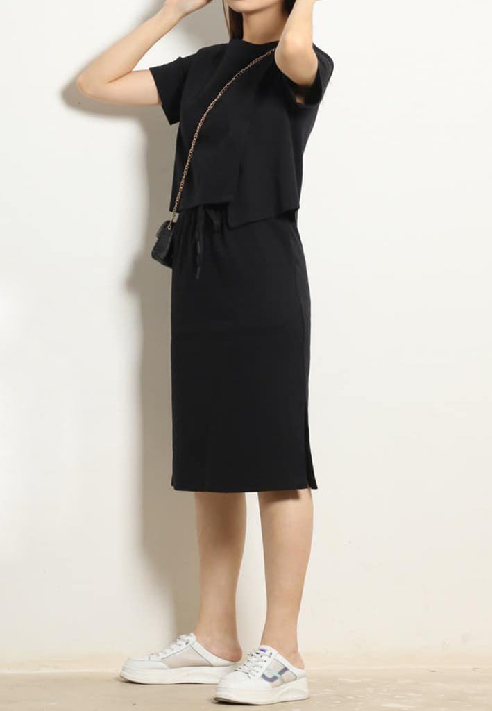 PSG X VIL-LIAMOOI Ladies Straight Fit Midi Skirt - Black